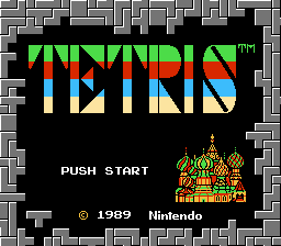 Tetris title screen for NES